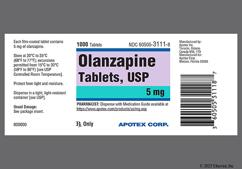White Round Apo And Ola 5 - Olanzapine 5mg Tablet