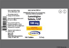 White Round J 246 - Lamotrigine 100mg Tablet
