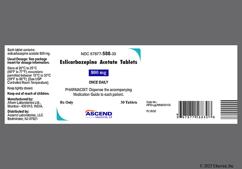 White Oblong E L And 800 - Eslicarbazepine Acetate 800mg Tablet (Once-Daily)