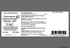 White Round K 18 - Oxycodone Hydrochloride 5mg Tablet