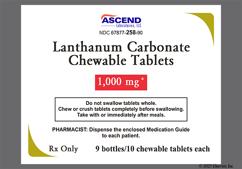 White Round Lan 1000 - Lanthanum Carbonate 1000mg Chewable Tablet