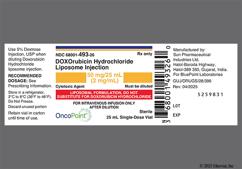 red - Doxorubicin Hydrochloride 50mg / 25ml Liposomal Injection