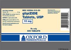 White Round 310 And O - Glipizide 10mg Tablet