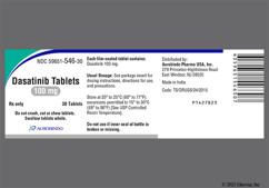 White Oval D And 100 - Dasatinib 100mg Tablet