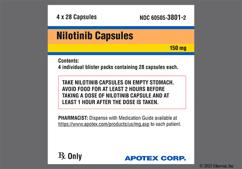 Nilotinib Coupon - Nilotinib 28 capsules of 150mg dose pack