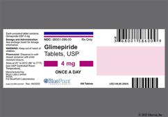Blue Oblong Gm 4 - Glimepiride 4mg Tablet