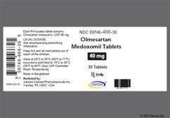 White Oval C And 466 - Olmesartan Medoxomil 40mg Tablet