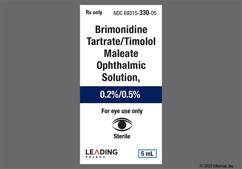green-yellow - Brimonidine Tartrate / Timolol Maleate 0.2%-0.5% Ophthalmic Solution