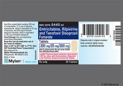 Emtricitabine / Rilpivirine / Tenofovir Coupon - Emtricitabine / Rilpivirine / Tenofovir 200mg/25mg/300mg tablet