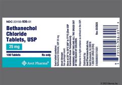 White Round 936 - Bethanechol Chloride 25mg Tablet