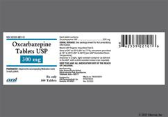 Brown Oblong 2 1 And E - Oxcarbazepine 300mg Tablet