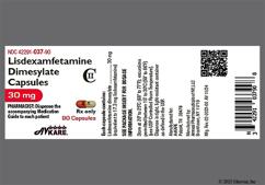 Orange And White An 24 - Lisdexamfetamine Dimesylate 30mg Capsule