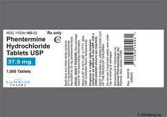White Oblong N 4 - Phentermine Hydrochloride 37.5mg Tablet