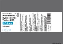 White Oblong N 4 - Phentermine Hydrochloride 37.5mg Tablet