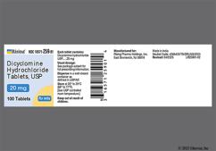 Blue Round C 170 - Dicyclomine Hydrochloride 20mg Tablet
