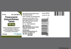 Yellow Oblong Mp 1 - Posaconazole 100mg Delayed-Release Tablet