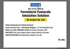 colorless - Formoterol Fumarate 20mcg / 2mL Solution for Inhalation