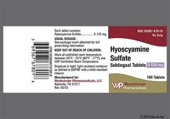 Blue Round 105 And N - Hyoscyamine Sulfate 0.125mg Sublingual Tablet