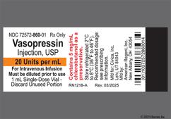 colorless - Vasopressin 20unit / mL Solution for Injection