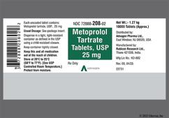 White Round R 25 - Metoprolol Tartrate 25mg Tablet