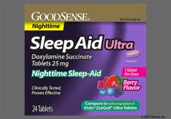 Purple Oval 15N - GoodSense Nighttime Sleep Aid Ultra 25mg Tablet (Berry)