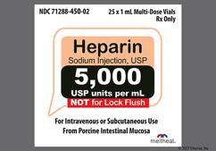 yellow - Heparin Sodium 5000unit / mL Solution for Injection