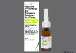 white - Azelastine Hydrochloride and Fluticasone Propionate 137mcg-50mcg / actuation Nasal Spray