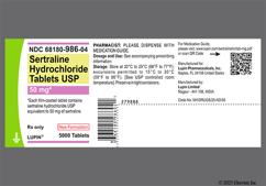 Blue Oblong L U And D02 - Sertraline Hydrochloride 50mg Tablet