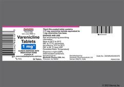 White Oblong M 34 - Varenicline 1mg Tablet