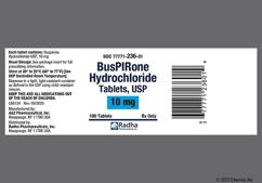 White Oval 351 - Buspirone Hydrochloride 10mg Tablet