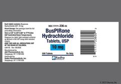 White Oval 351 - Buspirone Hydrochloride 10mg Tablet