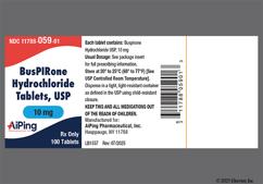 White Oval 351 - Buspirone Hydrochloride 10mg Tablet