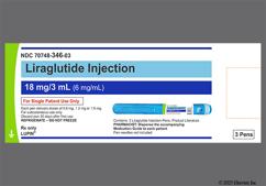colorless - Liraglutide 18mg / 3mL Pre-Filled Pen Solution for Injection