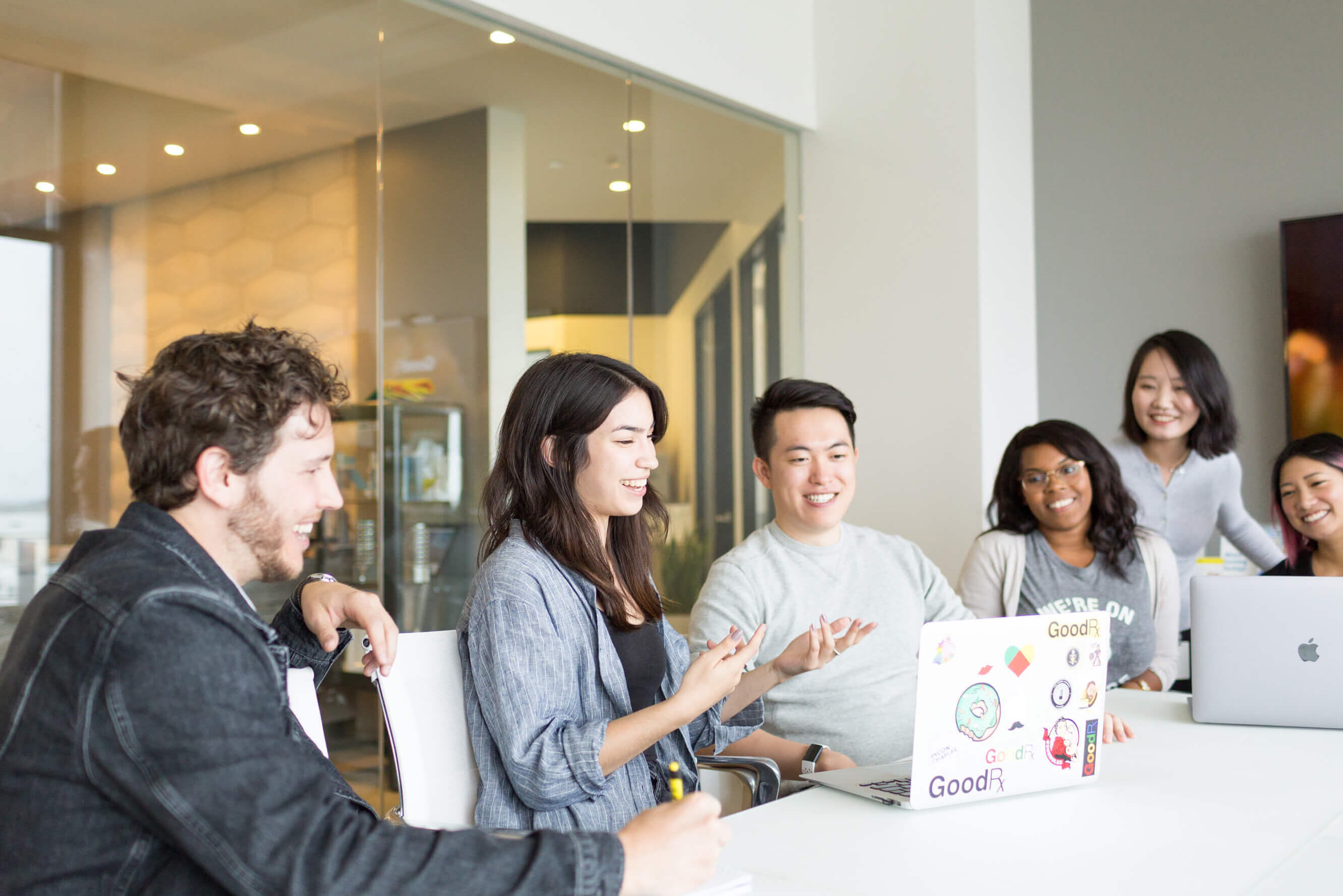 GoodRx team members collaborating in an office