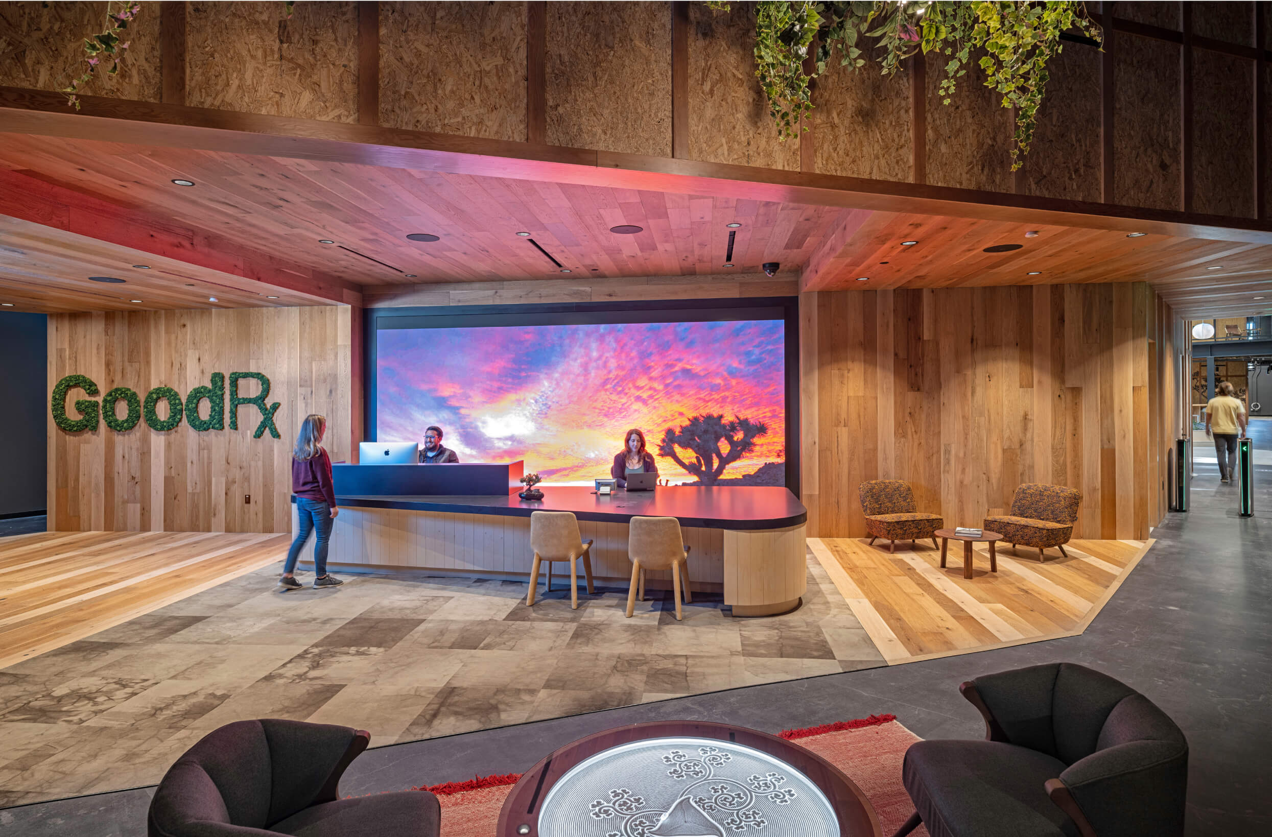 GoodRx office lounge seating area