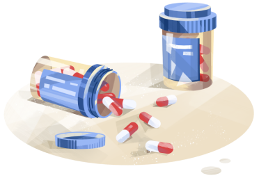 Illustration of discontinued pill bottle