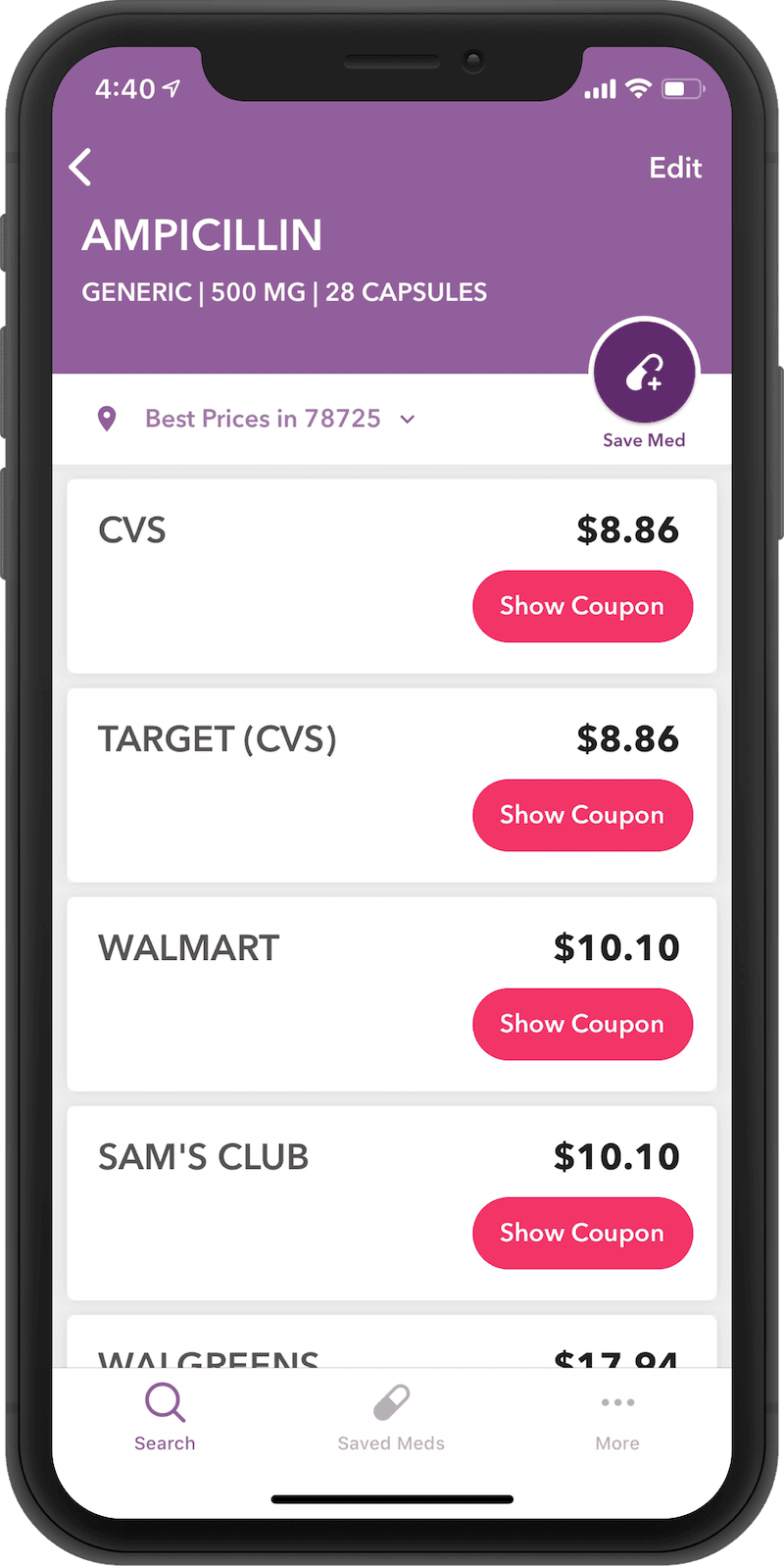 Download the RxSaver mobile app