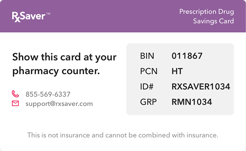 RxSaver Prescription Drug Savings Card